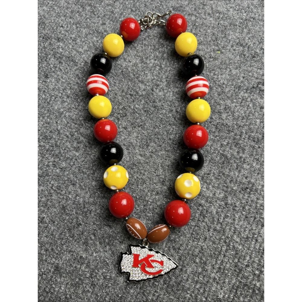 Kansas City Chiefs‎ Chunky Necklace With Arrowhead Charm